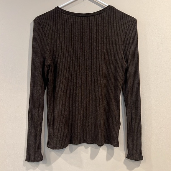 🔥Mango Chocolate Ribbed Knit Top🔥 - Picture 2 of 6